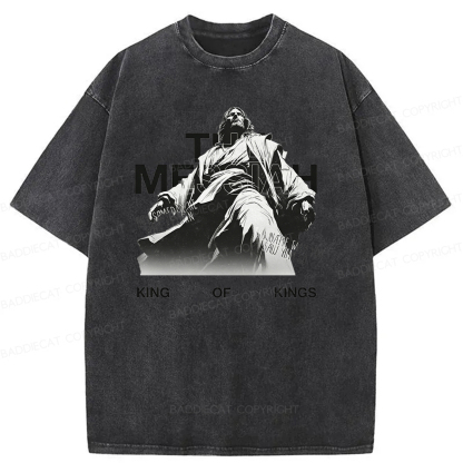 Baddiecat King Of Kings The Messiah Washed T-shirt