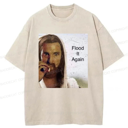 Baddiecat Funny Jesus Meme Washed T-shirt
