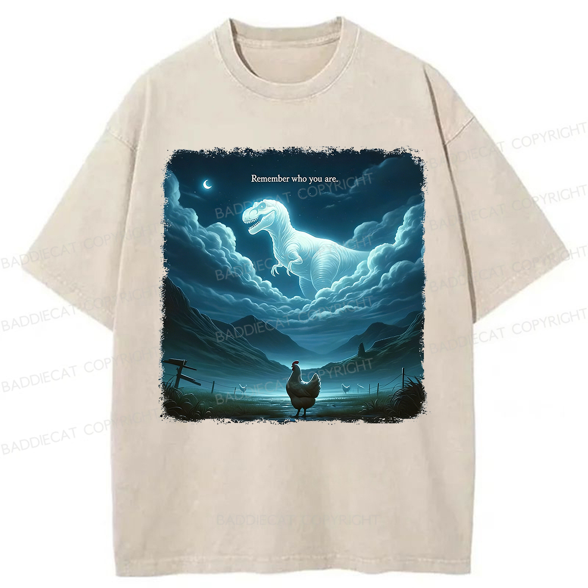 Baddiecat Remember Who You Are Washed T-shirt