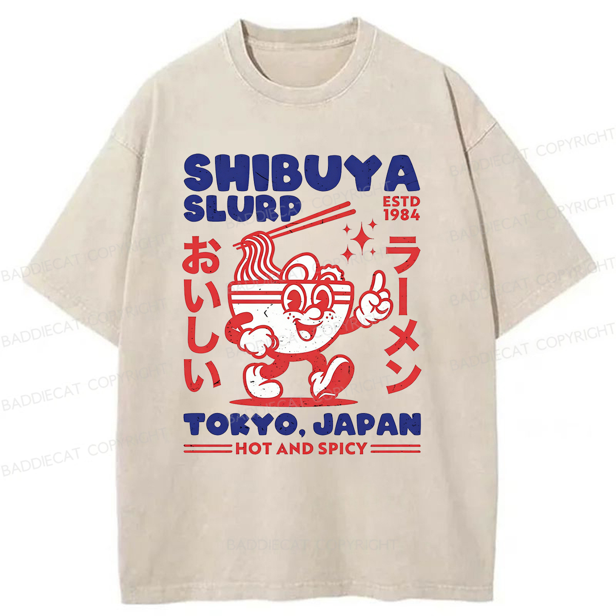 Baddiecat Shibuya Slurp Washed T-shirt