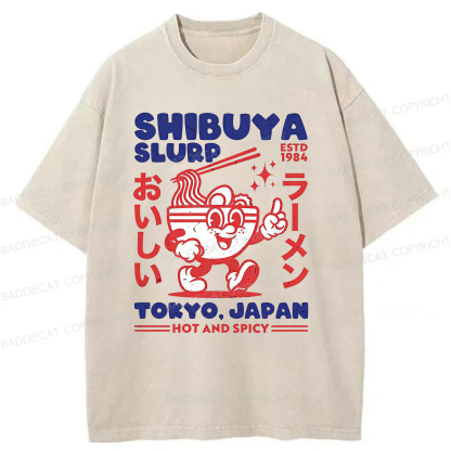 Baddiecat Shibuya Slurp Washed T-shirt