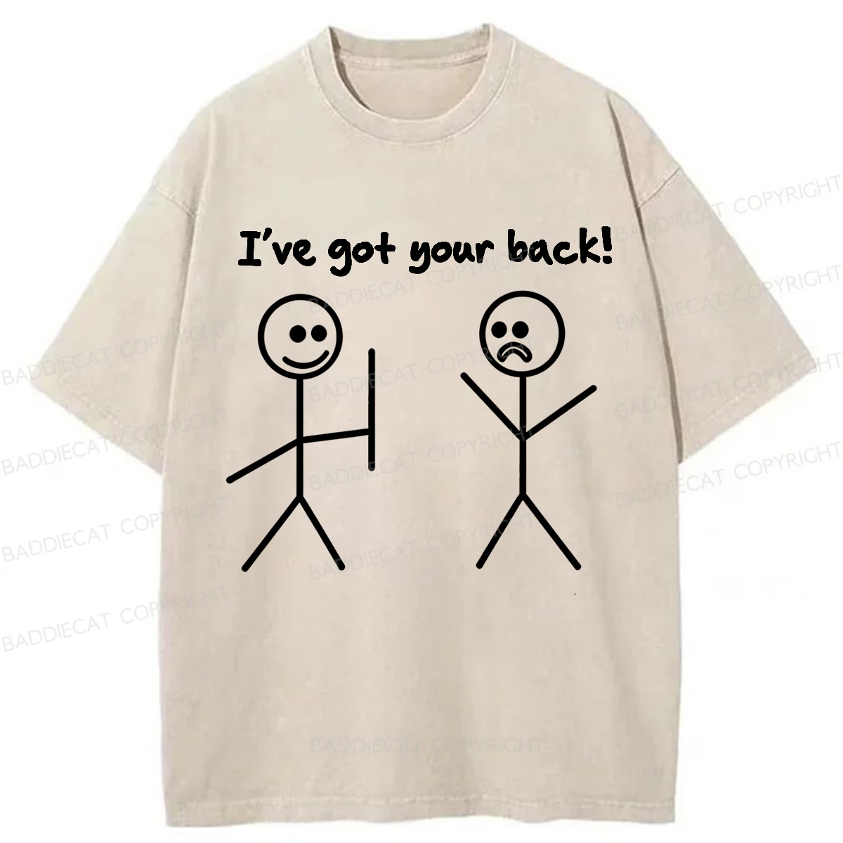 Baddiecat I've Got Your Back Washed T-shirt