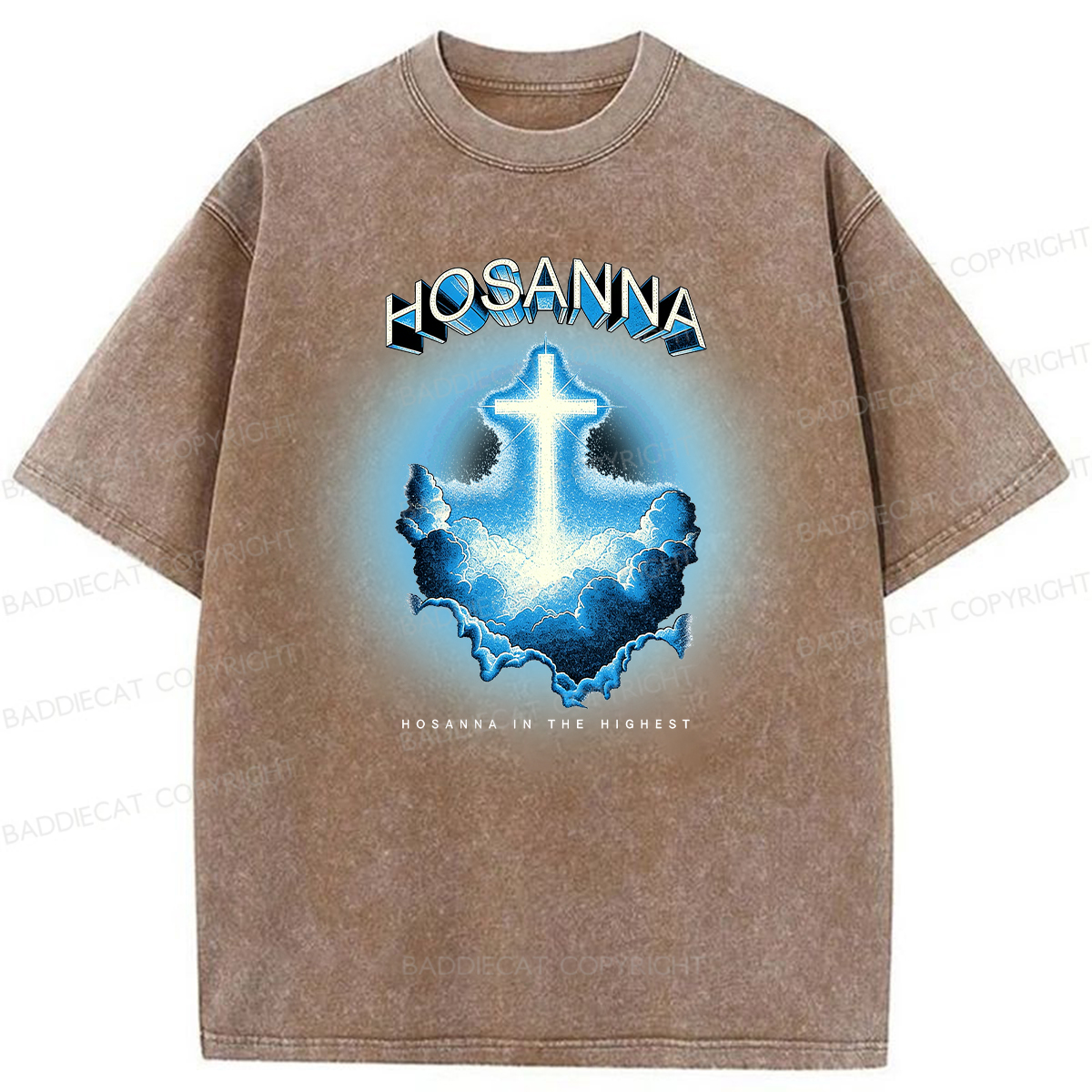 Baddiecat Hosanna In The Highest Washed T-shirt