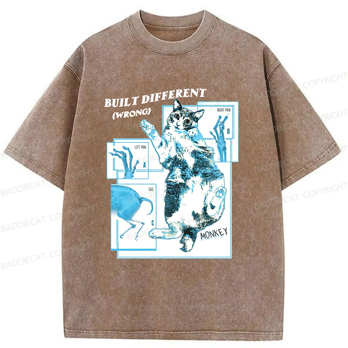 Baddiecat AI Malfunction Washed T-shirt