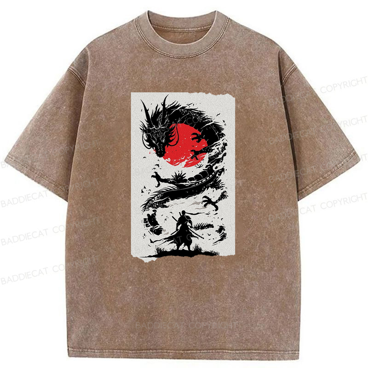 Baddiecat Dragon Slayer Washed T-shirt