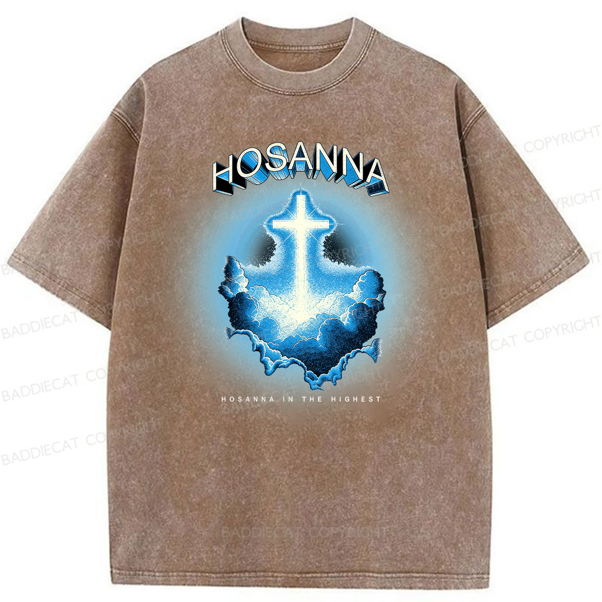 Baddiecat Hosanna In The Highest Washed T-shirt