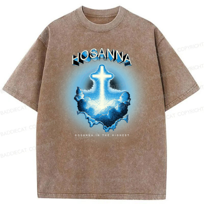 Baddiecat Hosanna In The Highest Washed T-shirt