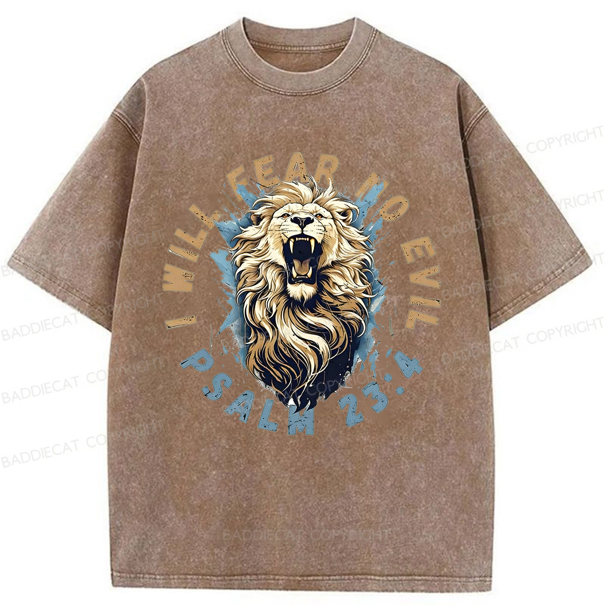 Baddiecat Lion of Judah Washed T-shirt