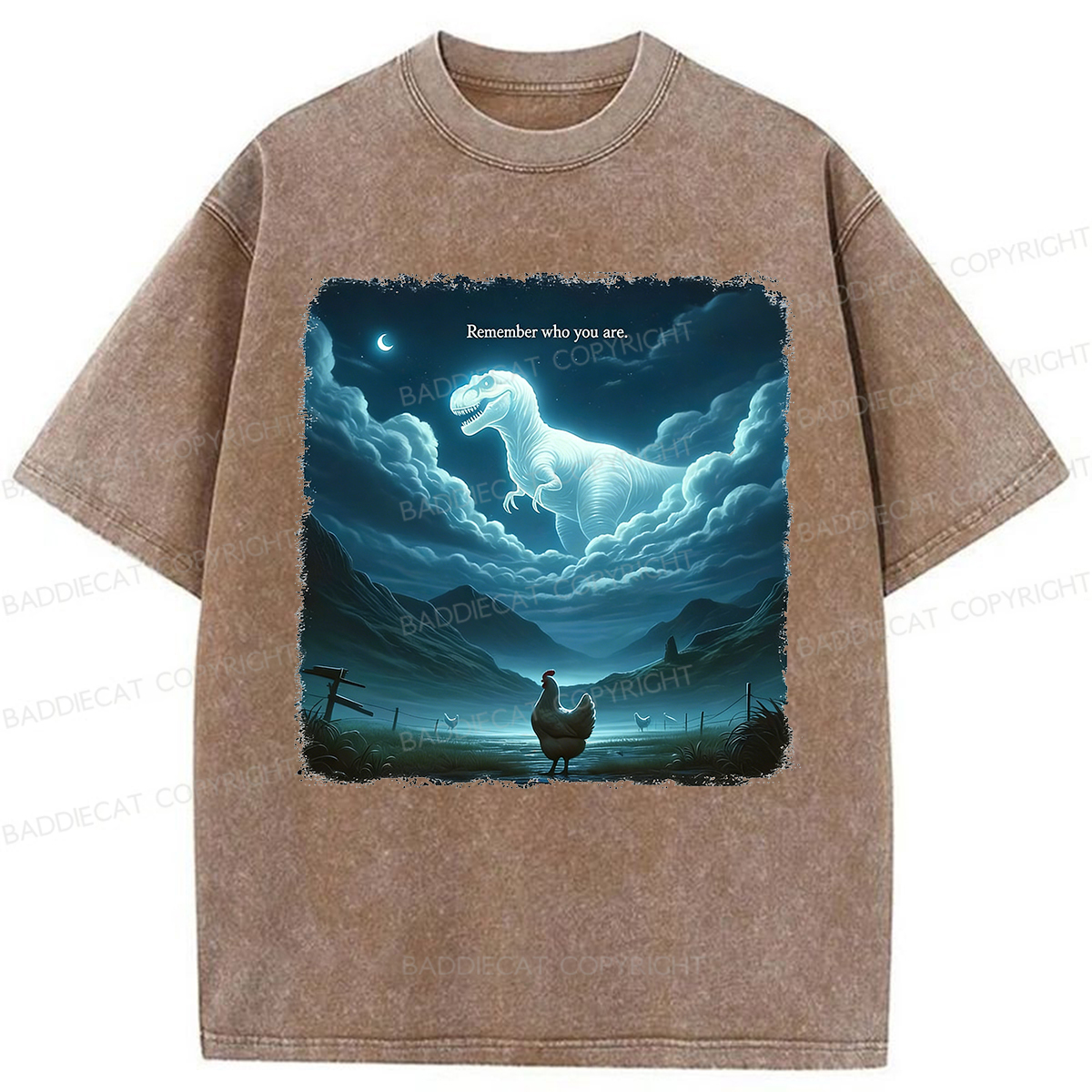 Baddiecat Remember Who You Are Washed T-shirt