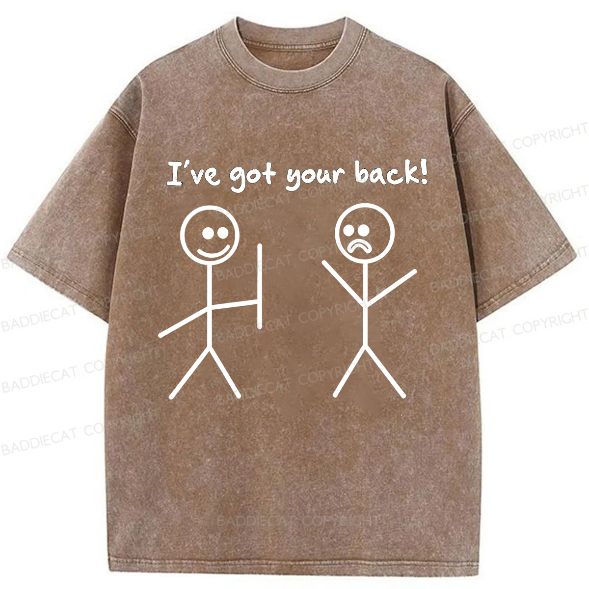 Baddiecat I've Got Your Back Washed T-shirt