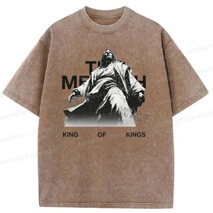 Baddiecat King Of Kings The Messiah Washed T-shirt