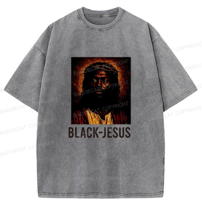Baddiecat Black Jesus Washed T-shirt