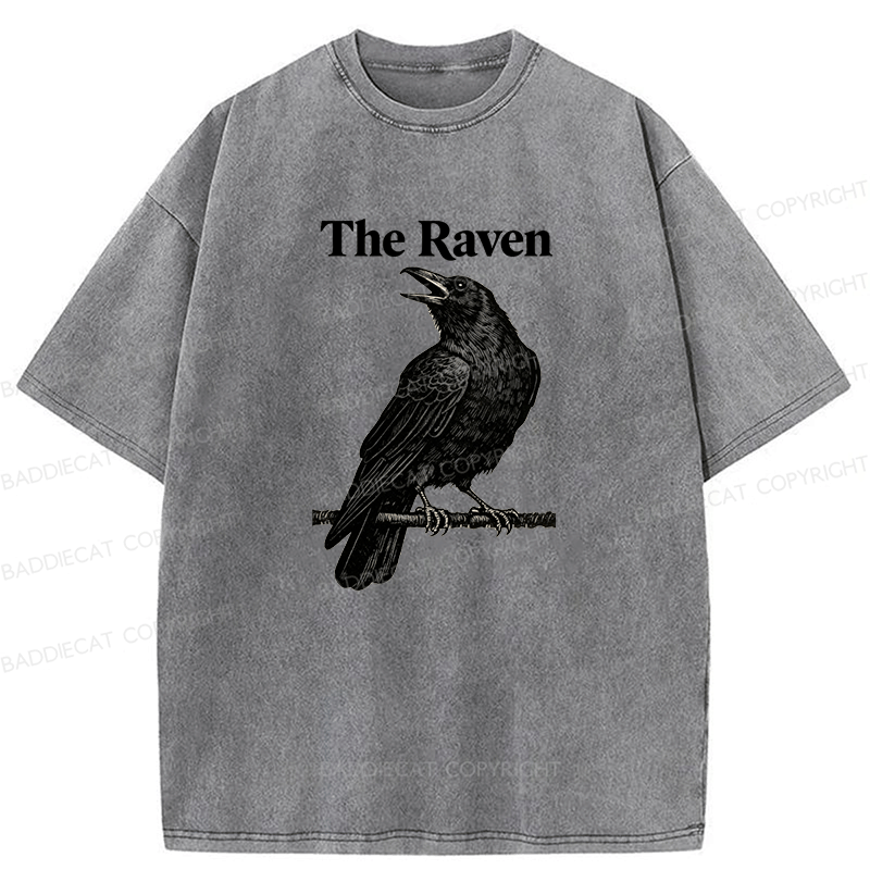 Baddiecat The Raven Washed T-shirt