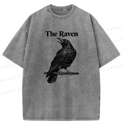 Baddiecat The Raven Washed T-shirt