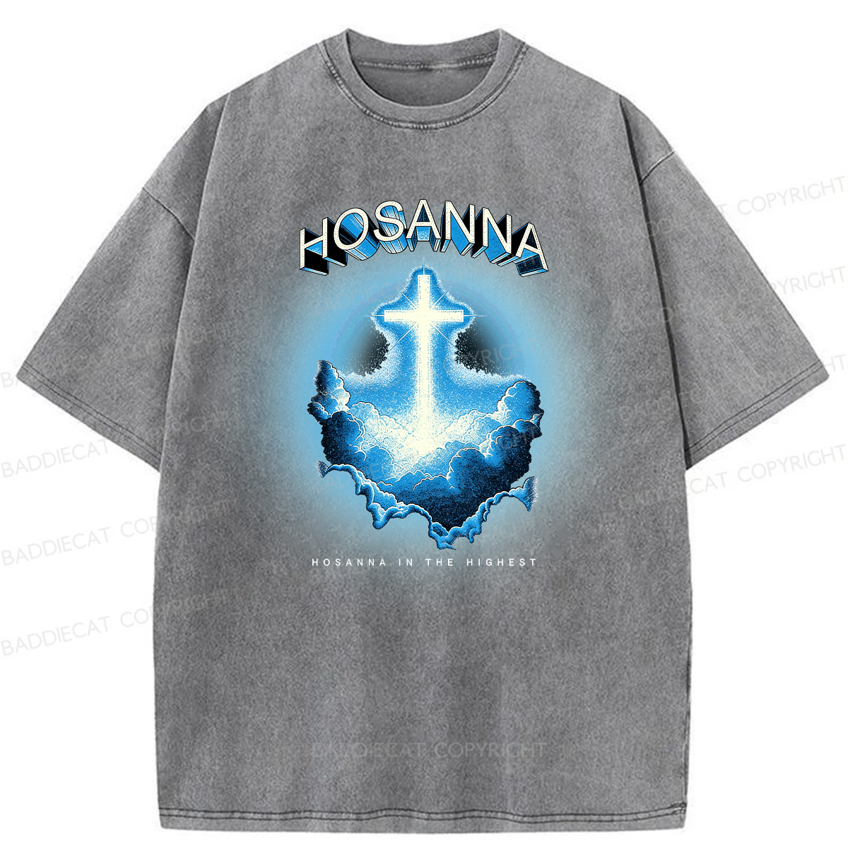 Baddiecat Hosanna In The Highest Washed T-shirt