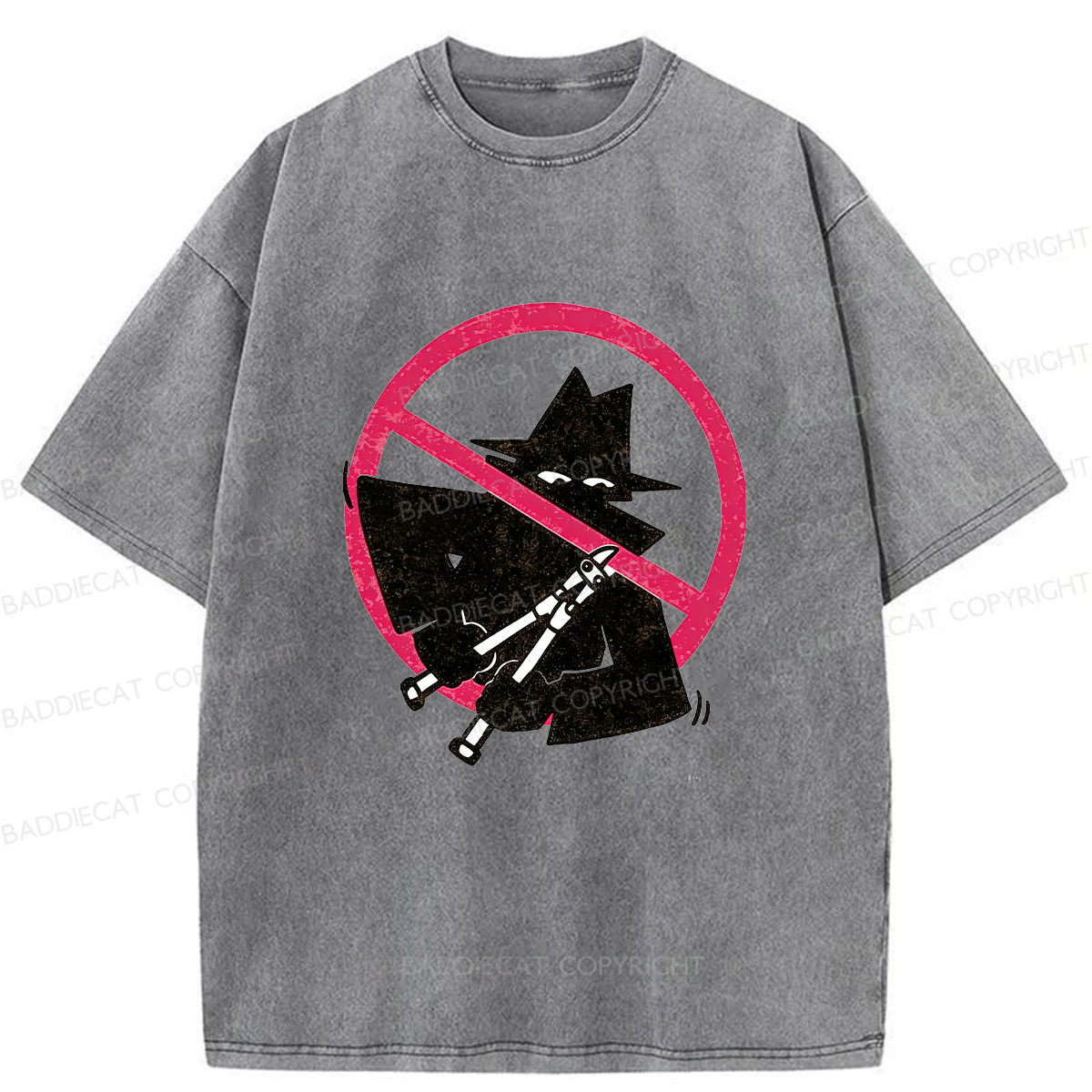 Baddiecat Intruder Washed T-shirt