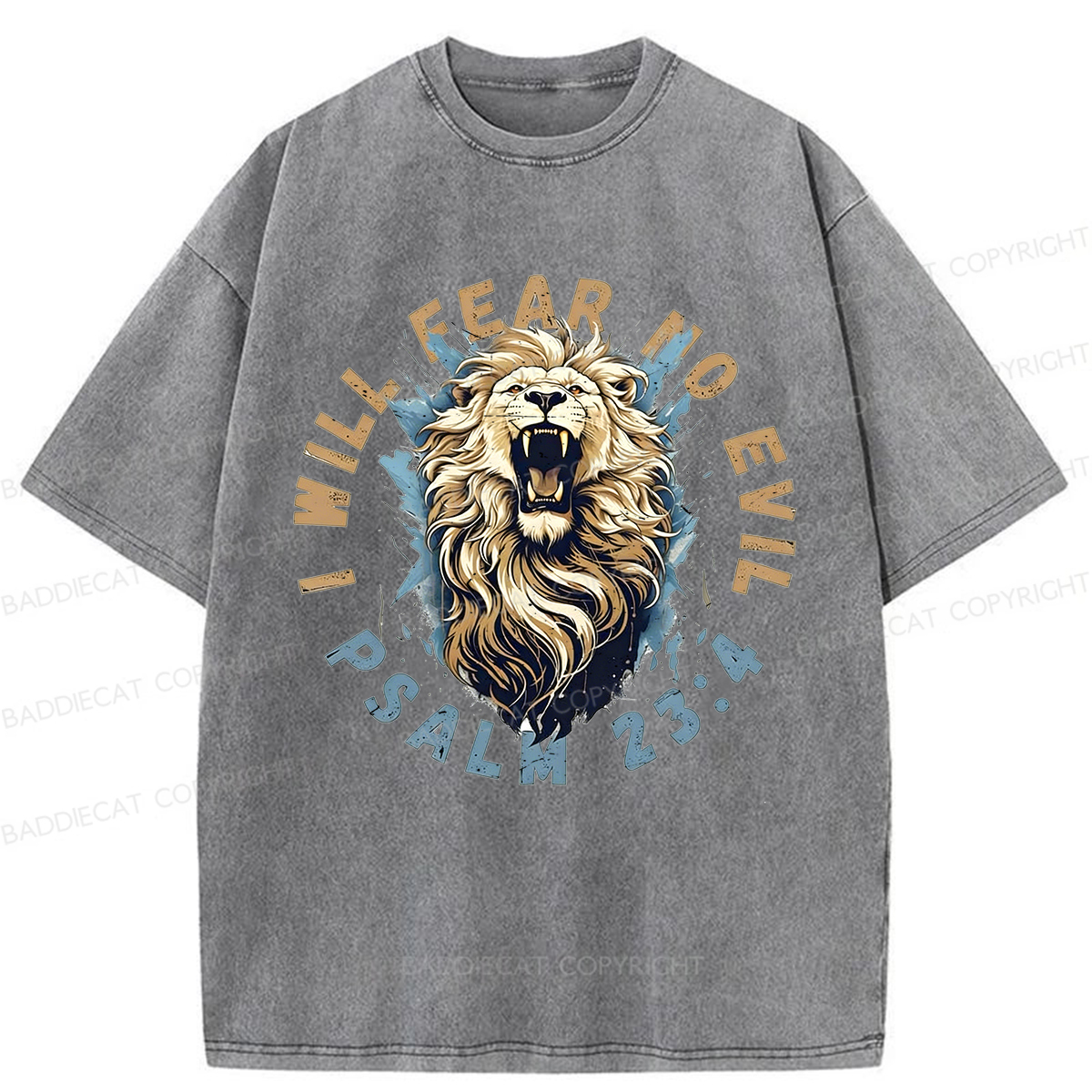 Baddiecat Lion of Judah Washed T-shirt