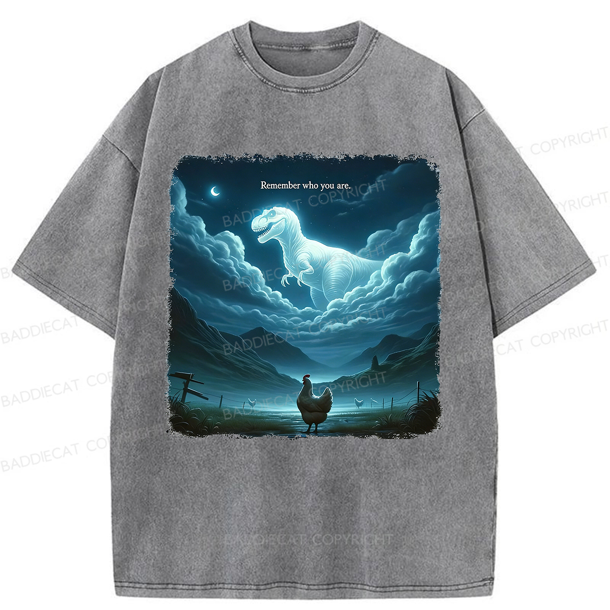 Baddiecat Remember Who You Are Washed T-shirt