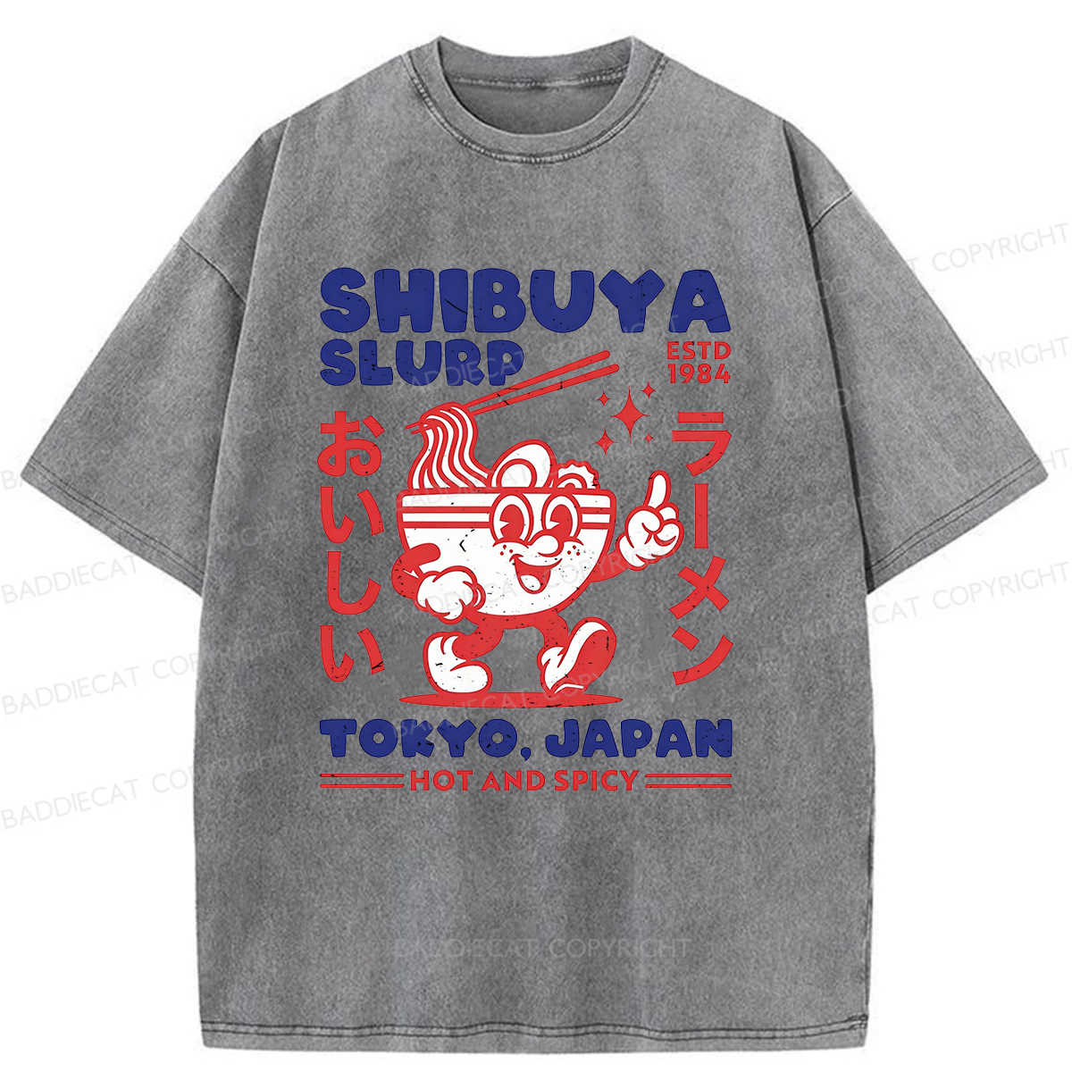 Baddiecat Shibuya Slurp Washed T-shirt