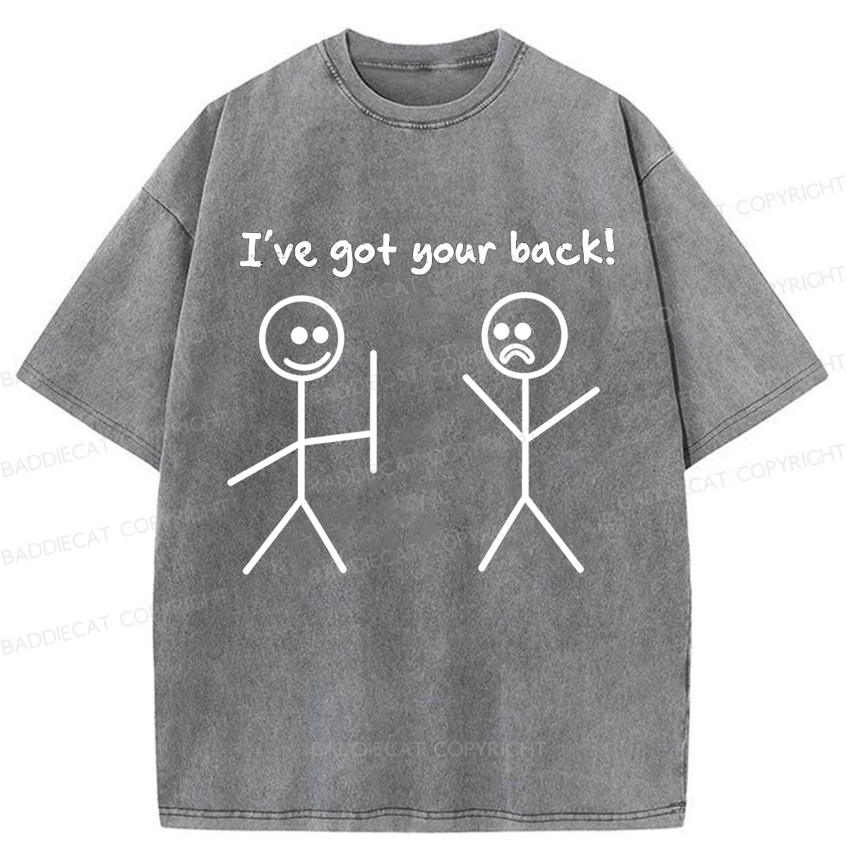 Baddiecat I've Got Your Back Washed T-shirt