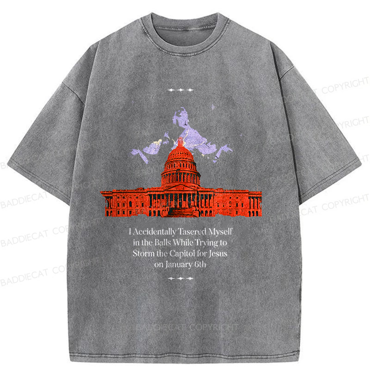 Baddiecat Love Jesus Washed T-shirt