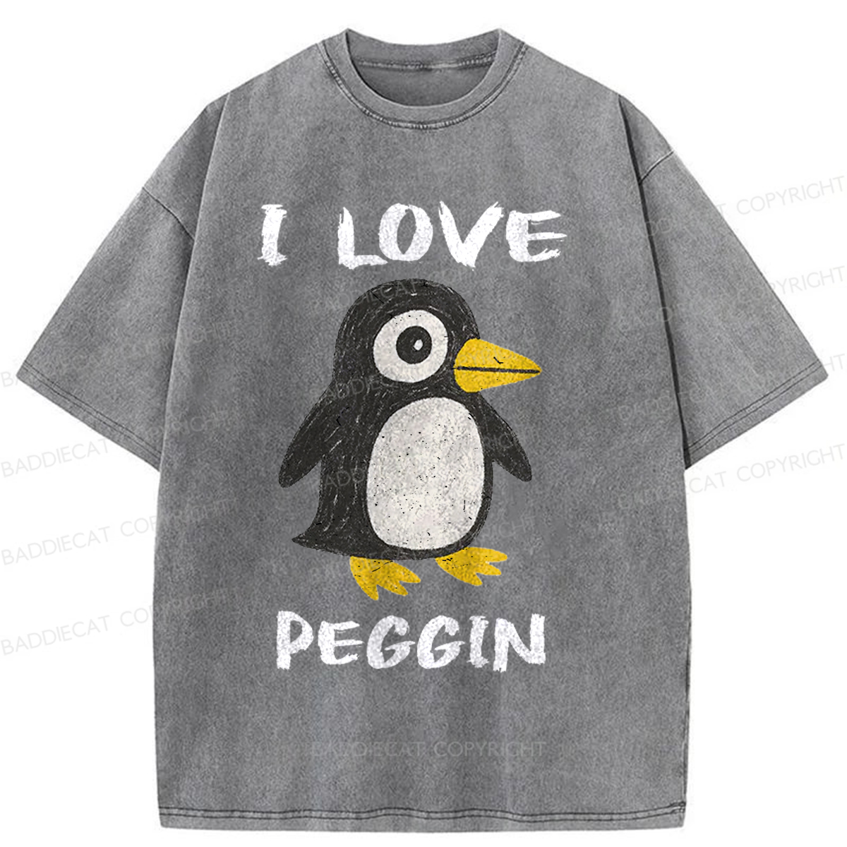 Baddiecat I LOVE PEGGING Washed T-shirt
