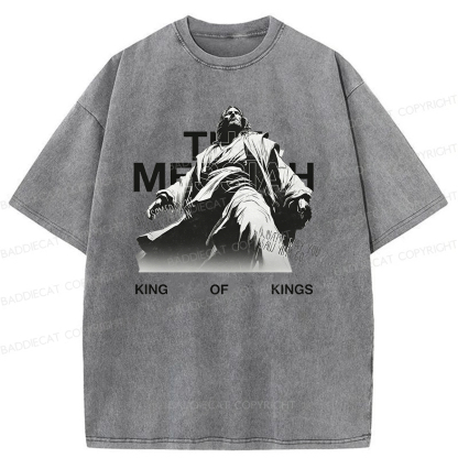 Baddiecat King Of Kings The Messiah Washed T-shirt