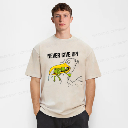 Baddiecat Never Give Up Washed T-shirt