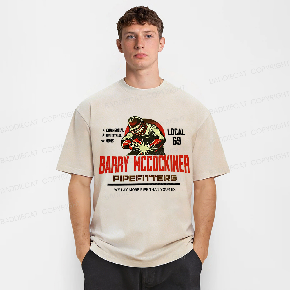 Baddiecat Barry Mccockiner Washed T-shirt