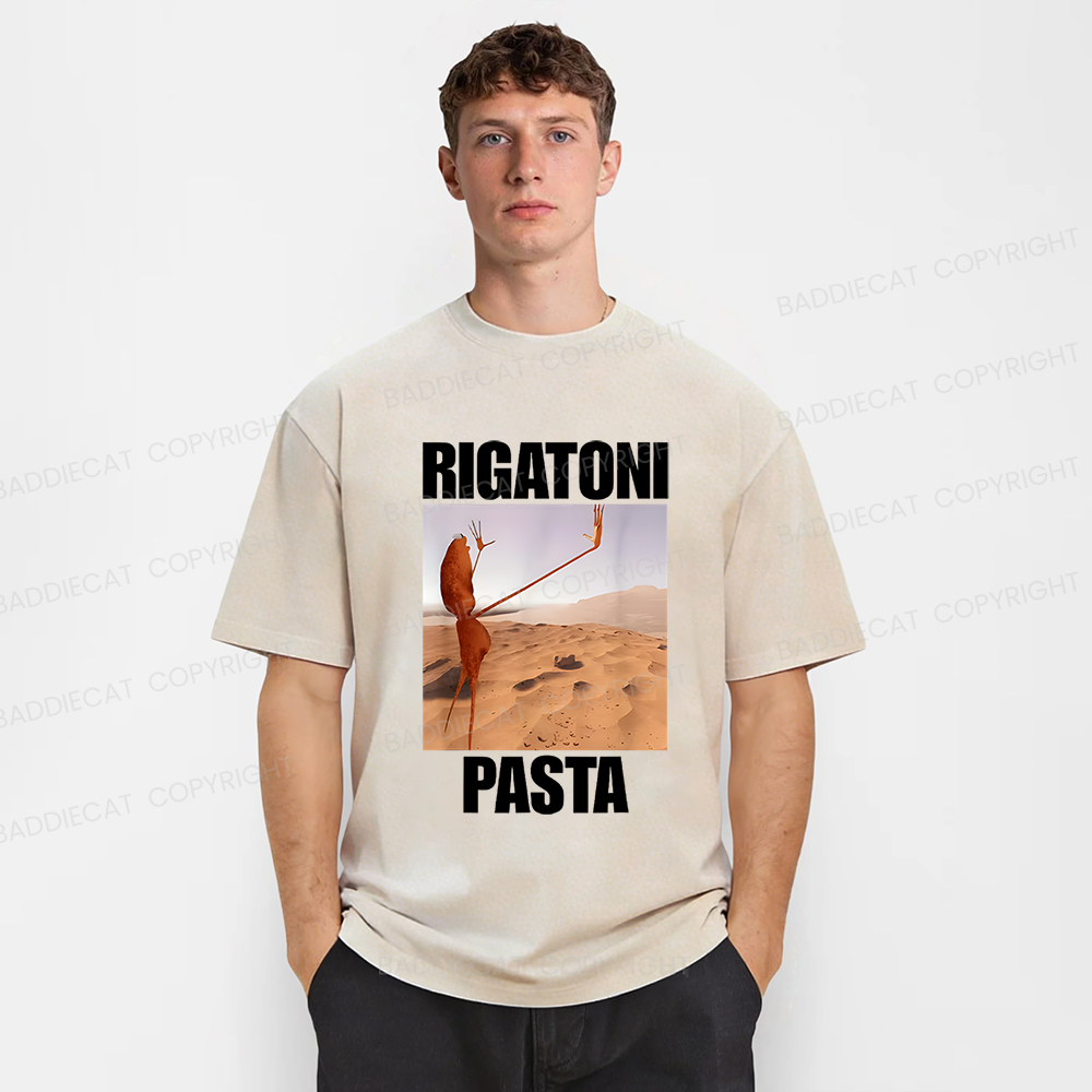Baddiecat Marcus Worm Pasta Washed T-shirt