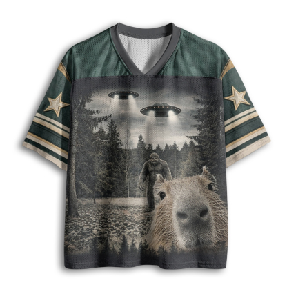 Baddiecat Funny Capybara UFO Mesh Jersey
