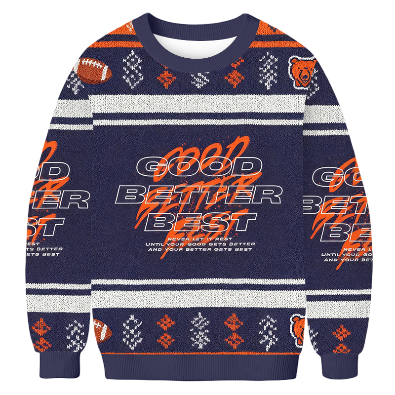 Baddiecat Good Better Best Christmas Ugly Sweatshirt