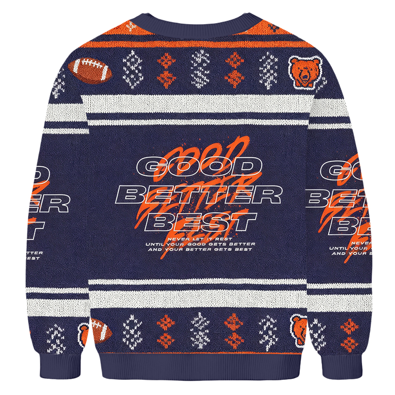 Baddiecat Good Better Best Christmas Ugly Sweatshirt