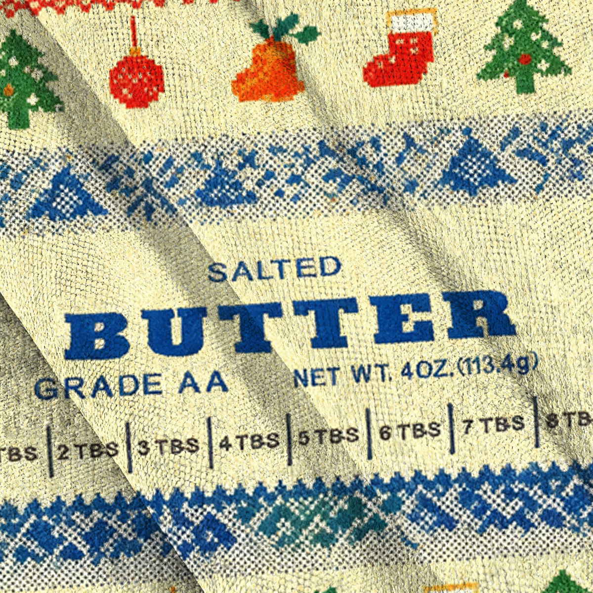 Baddiecat Salted Butter Funny Baker Christmas Ugly Sweatshirt