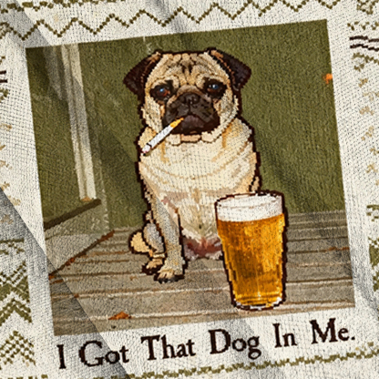 Baddiecat Funny Pug I Got That Dog In Me Ugly Sweatshirt