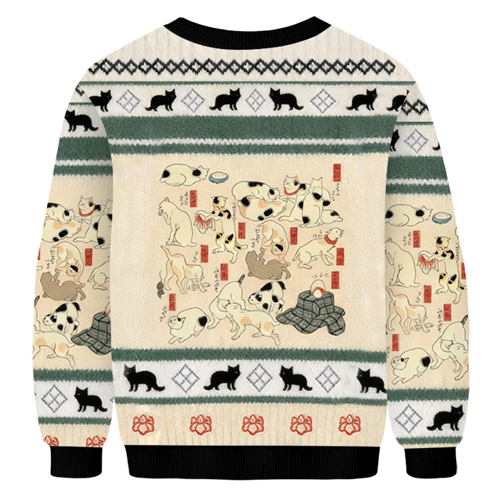 Baddiecat Japanese Tokyo Cat Ugly Sweatshirt