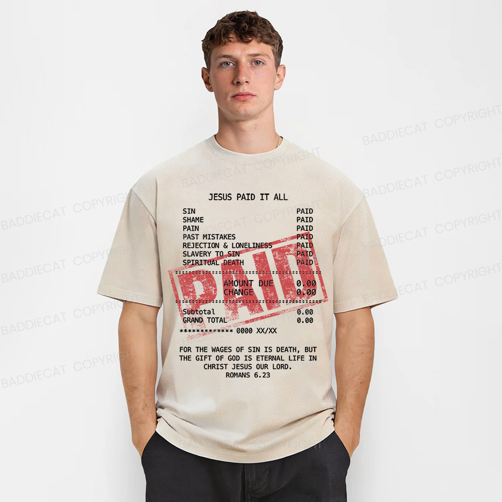 Baddiecat Bible Faith Washed T-shirt