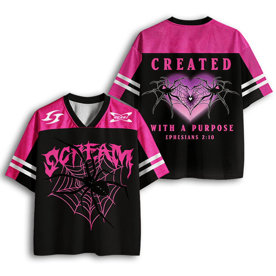 Baddiecat Psalm Christian Faith Mesh Jersey
