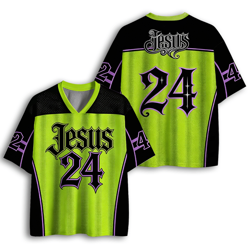 Baddiecat Jesus Christian Faith Mesh Jersey
