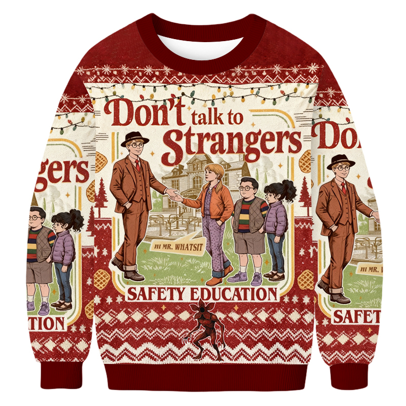 Baddiecat Don't Talk To Strangers Ugly Sweatshirt