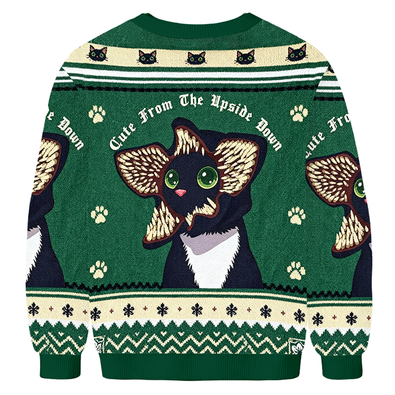 Baddiecat Demogorgon Cute From The Upside Down Cat Ugly Sweatshirt