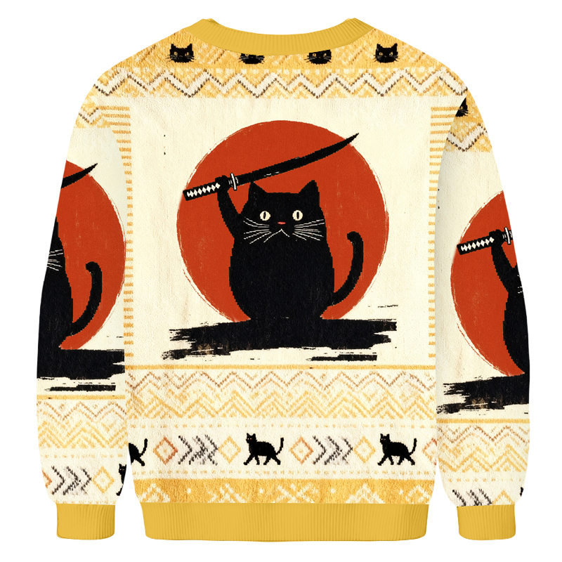Baddiecat Japanese Cat Ugly Sweatshirt