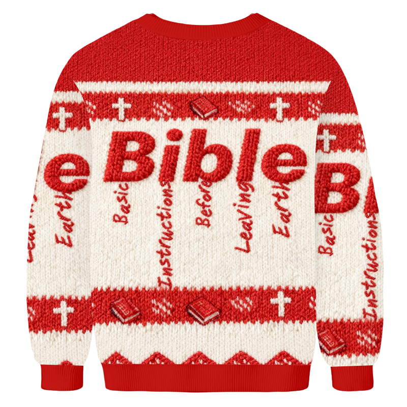 Baddiecat Bible Christian Christmas Ugly Sweatshirt