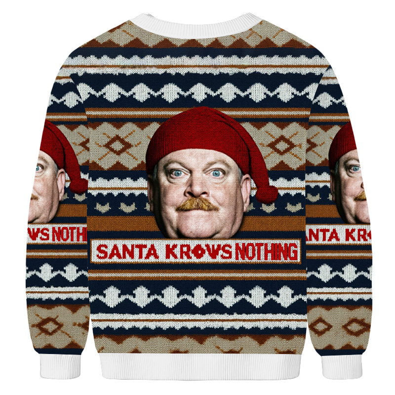 Baddiecat Santa Knows Nothing Christmas Ugly Sweatshirt