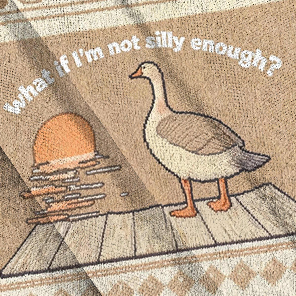 Baddiecat Silly Goose What If I'm Not Silly Enough Ugly Sweatshirt