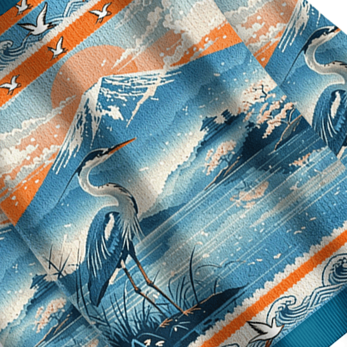 Baddiecat Stylized Tokyo Retro Illustration with Nature Elements Ugly Sweatshirt