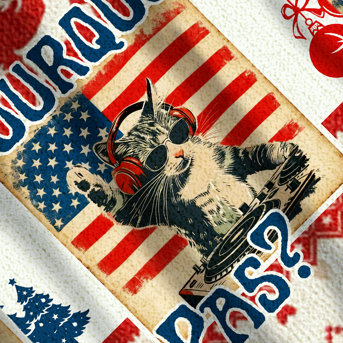 Baddiecat Pourquoi Pas Christmas Ugly Sweatshirt