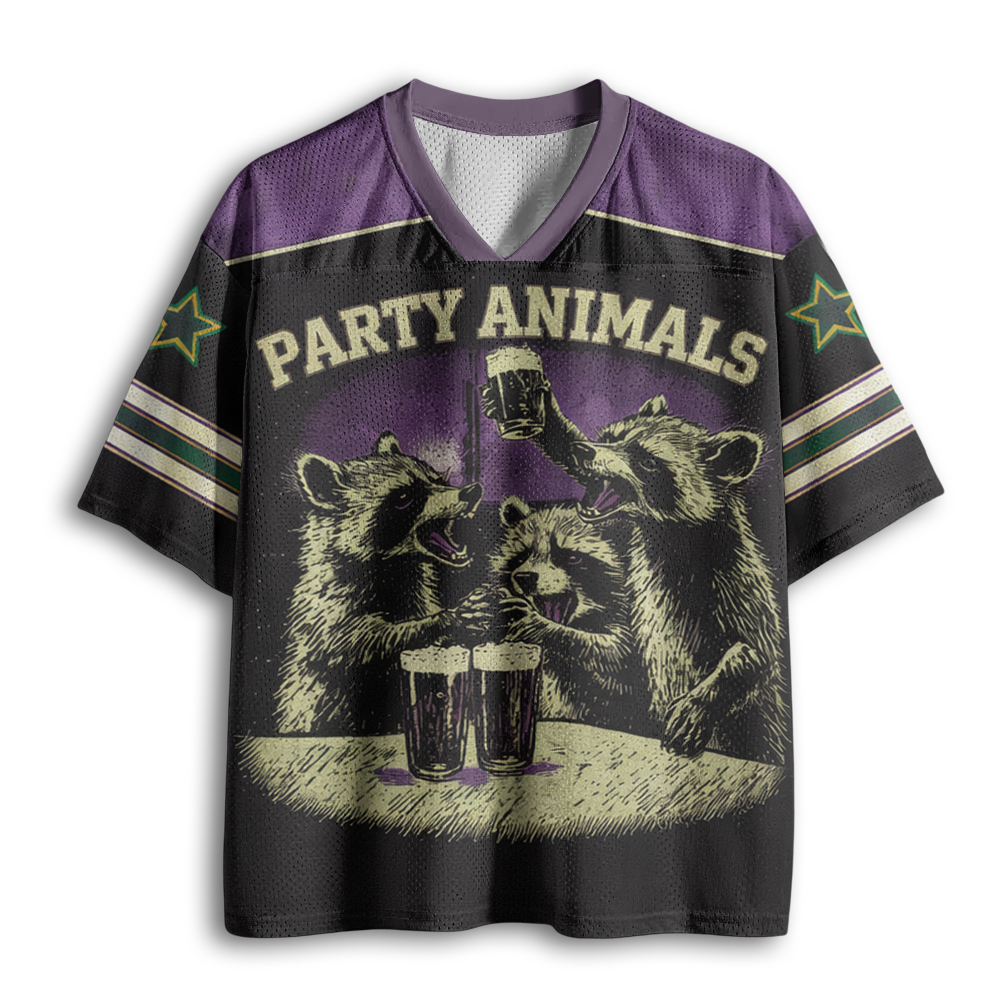 Baddiecat Raccoons Drinking Mesh Jersey
