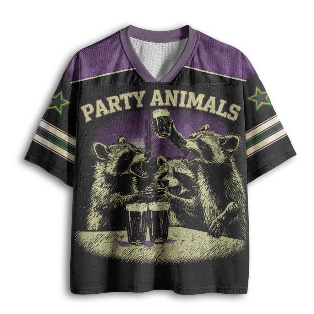 Baddiecat Raccoons Drinking Mesh Jersey
