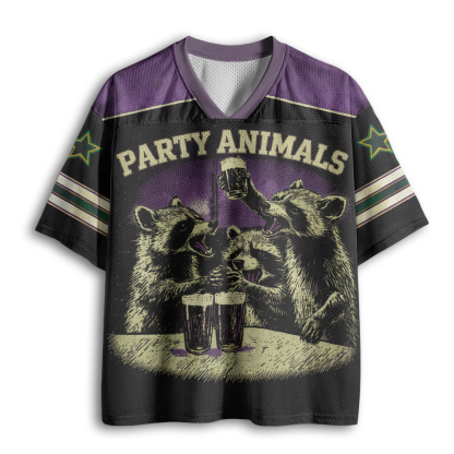 Baddiecat Raccoons Drinking Mesh Jersey
